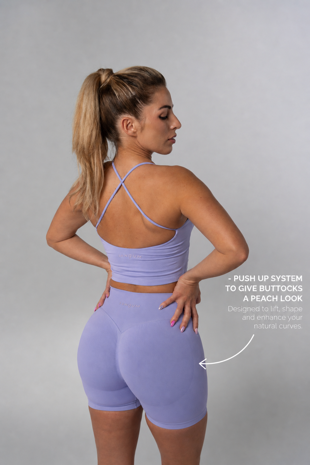 Contour Push up Shorts - Purple