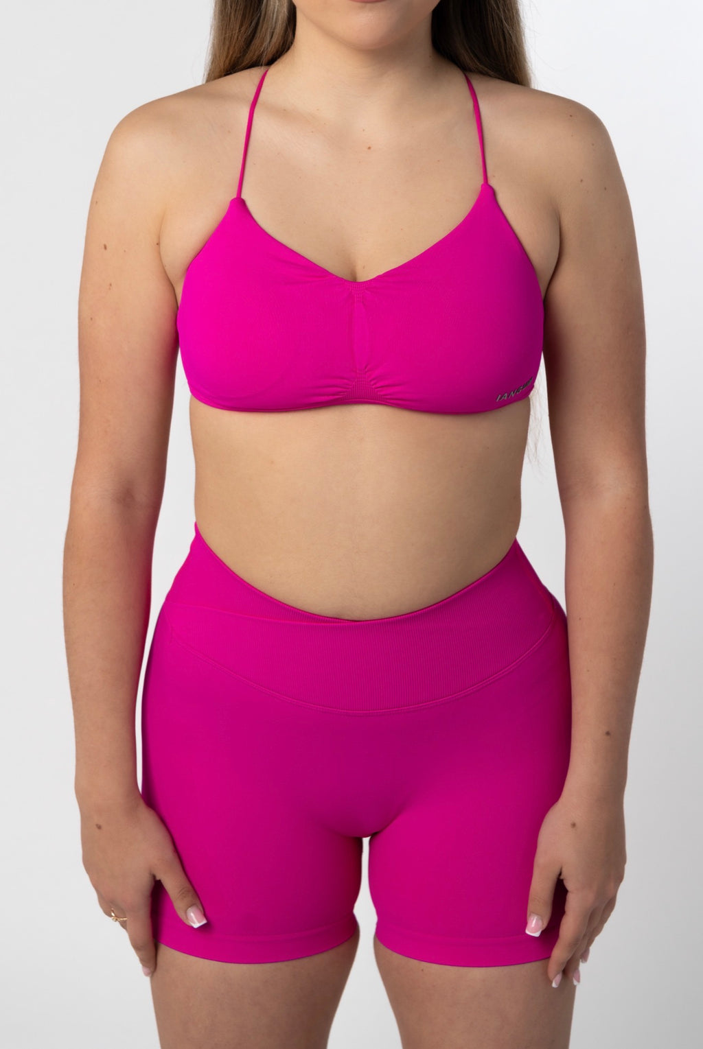 Elevate Cross back Top - Pink Rush