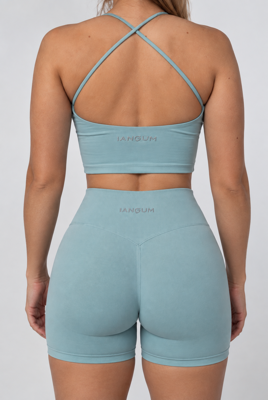 Sculpt Gym Shorts Green , back view details