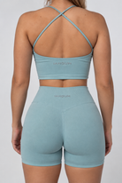 Sculpt Gym Shorts Green , back view details