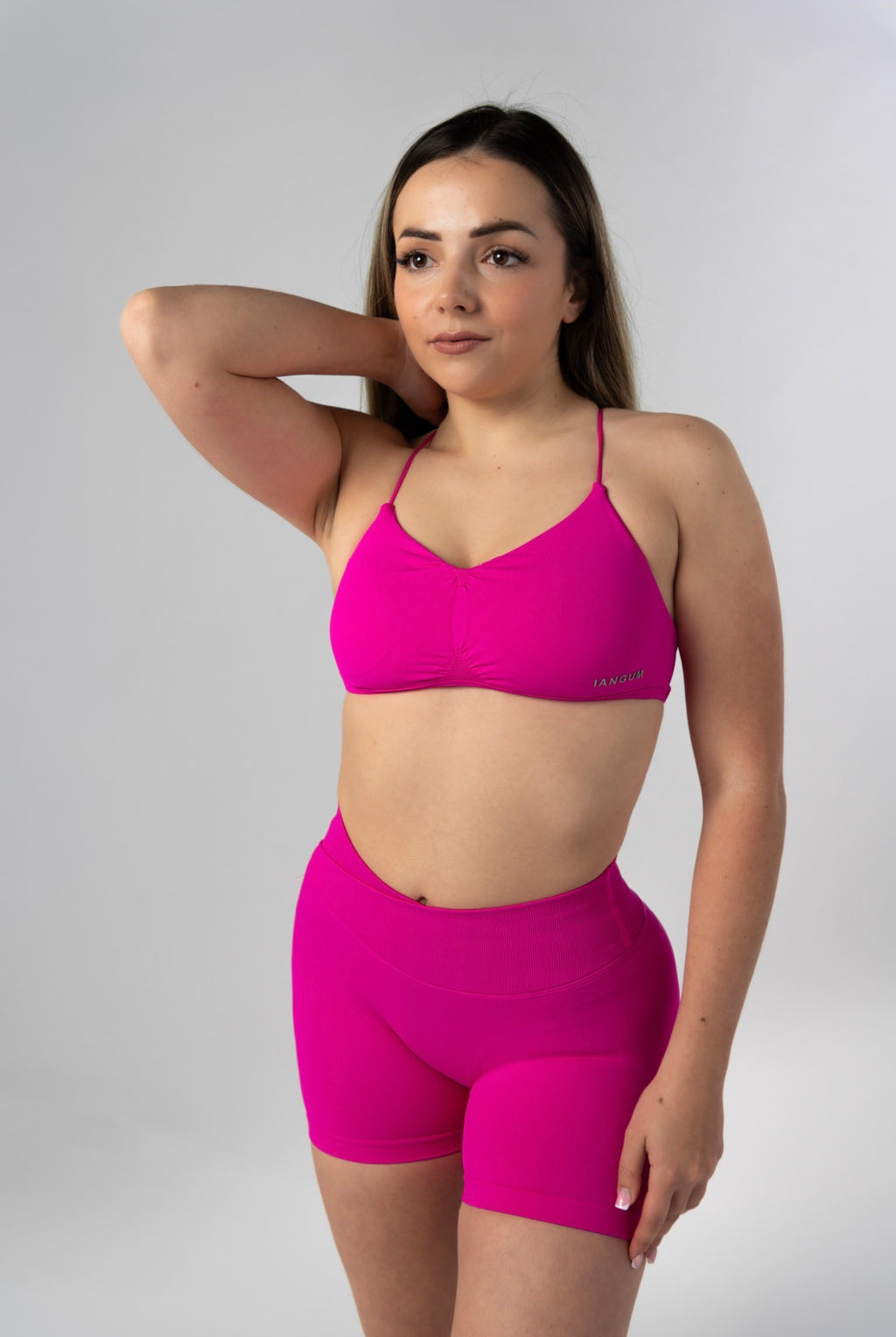 Elevate Cross back Top - Pink Rush