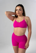 Elevate Cross back Top - Pink Rush