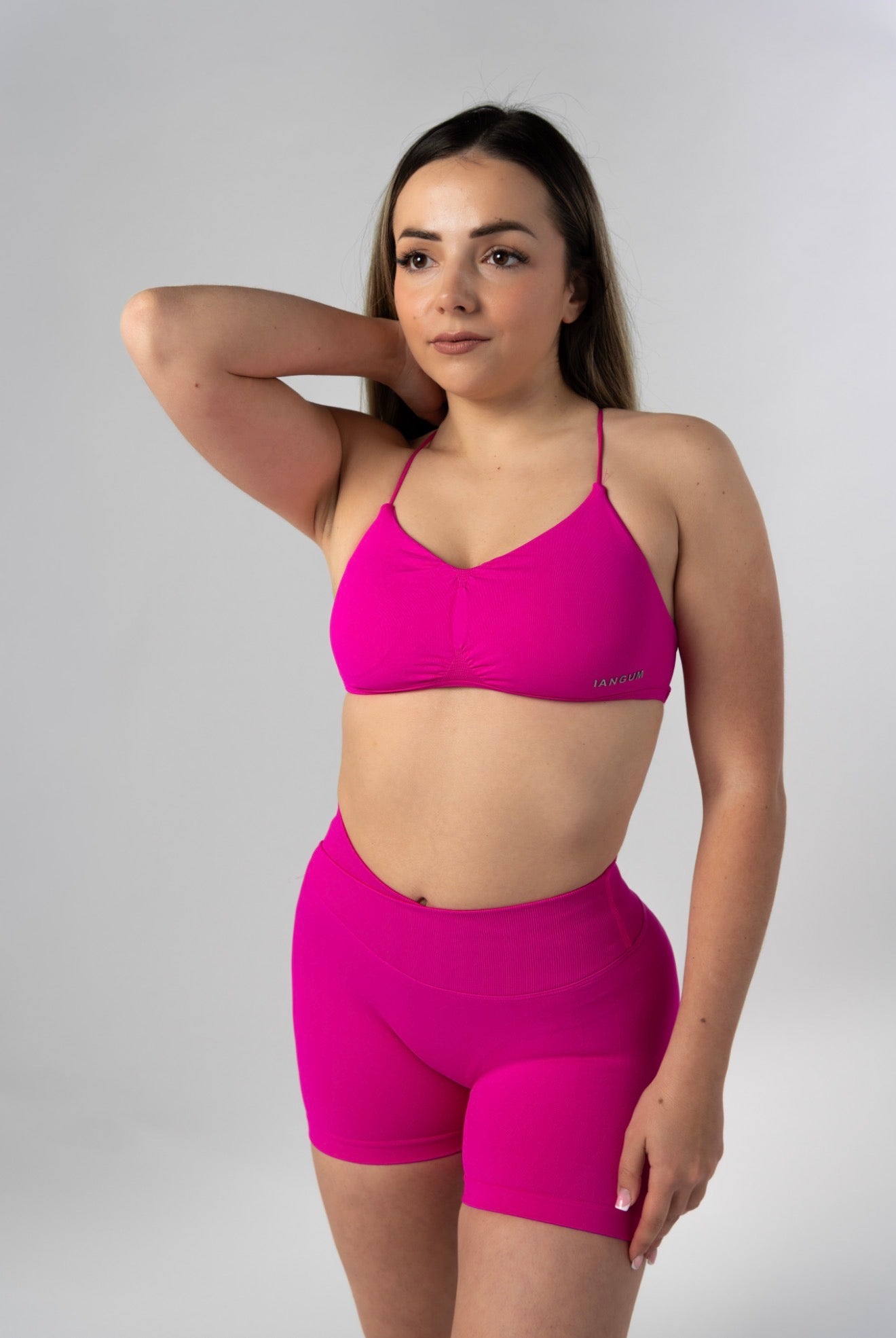 Elevate Cross back Top - Pink Rush