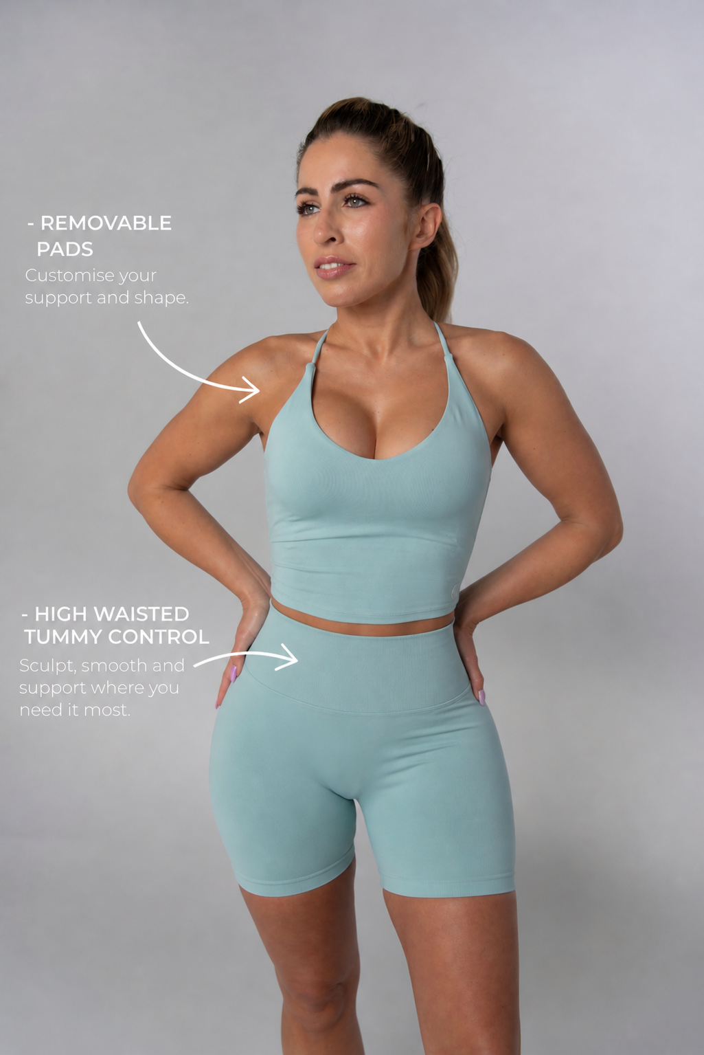 Contour Cross back Top - Green