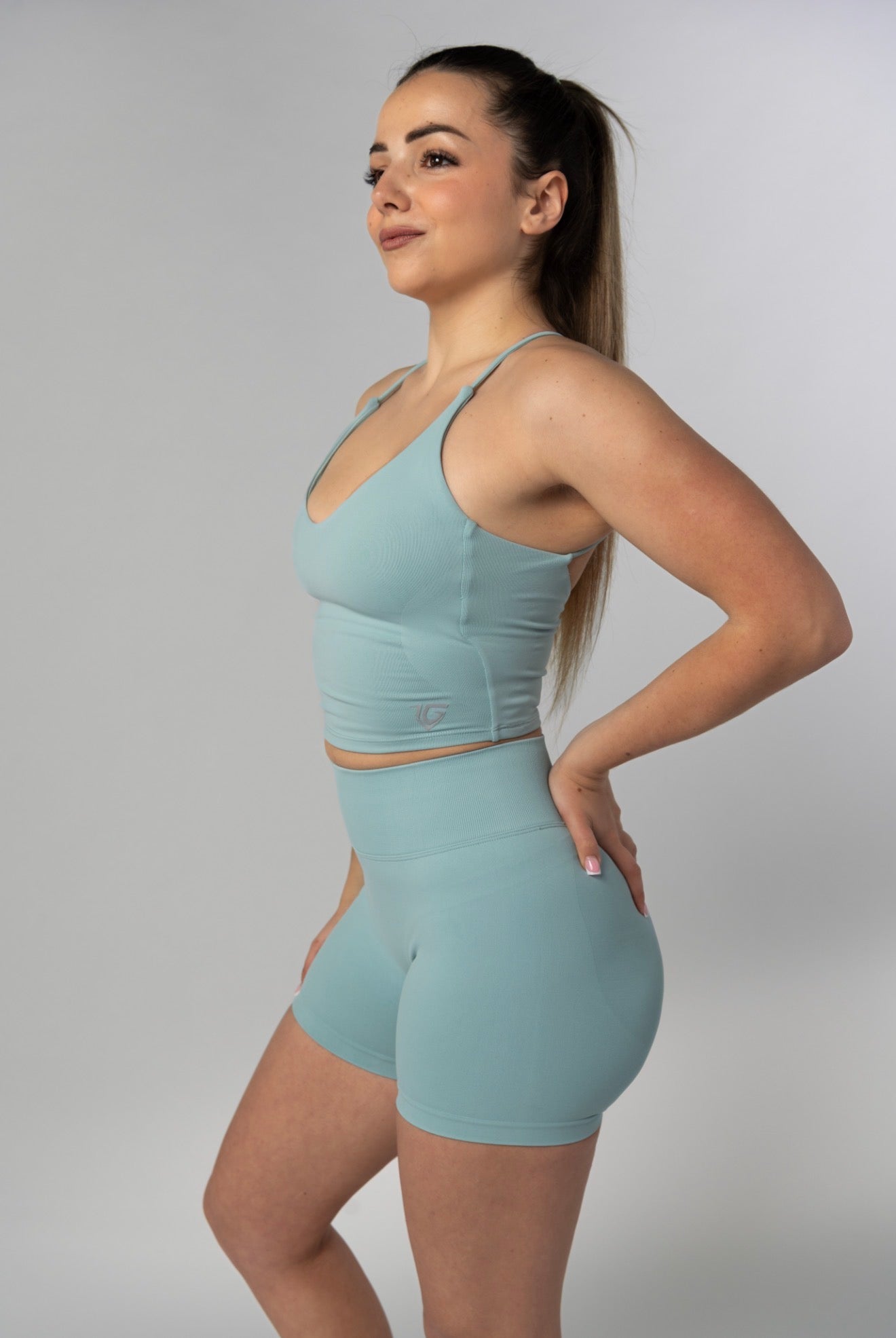 Contour Push up Shorts - Green