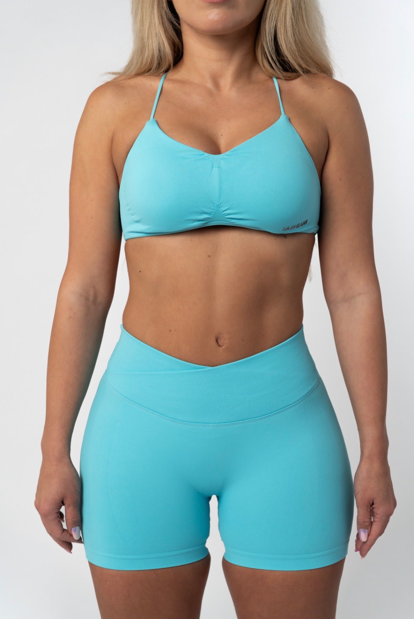 Elevate Cross Back top - Baby Blue